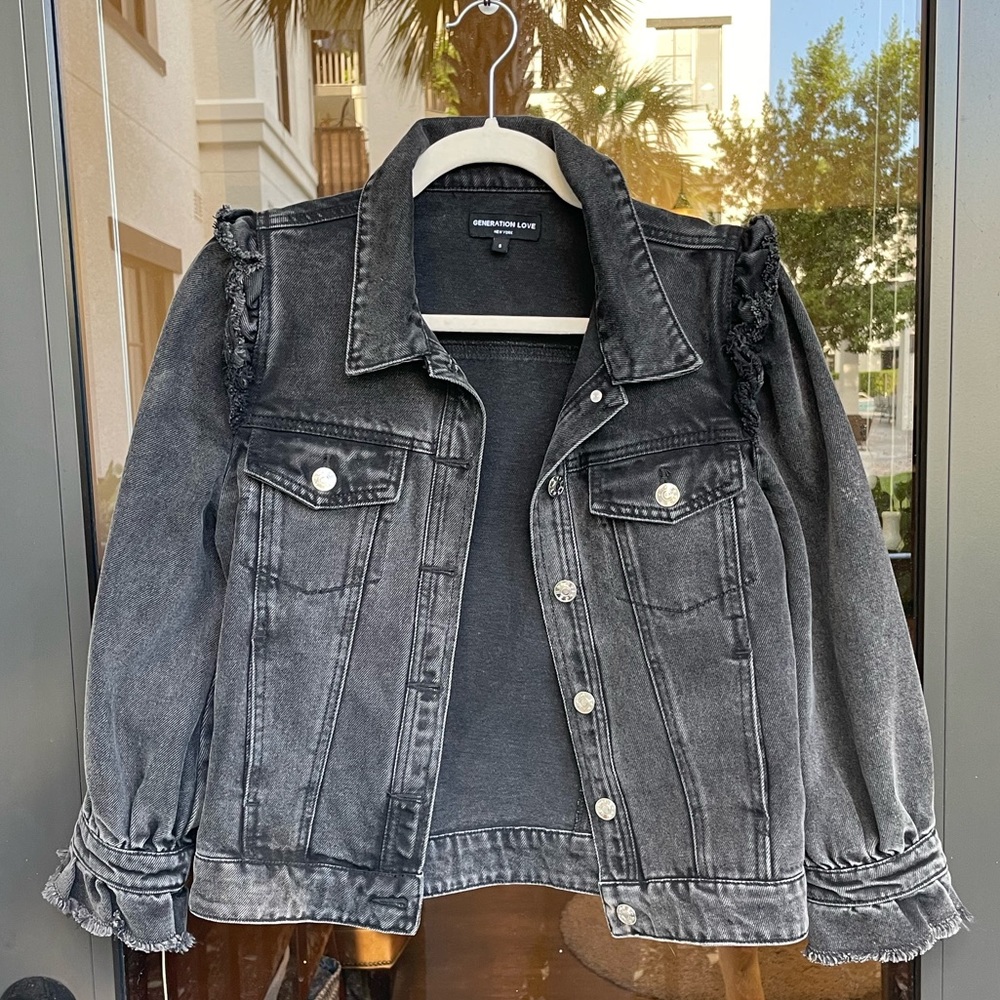 Generation Love Gabby Washed Black Denim Jacket